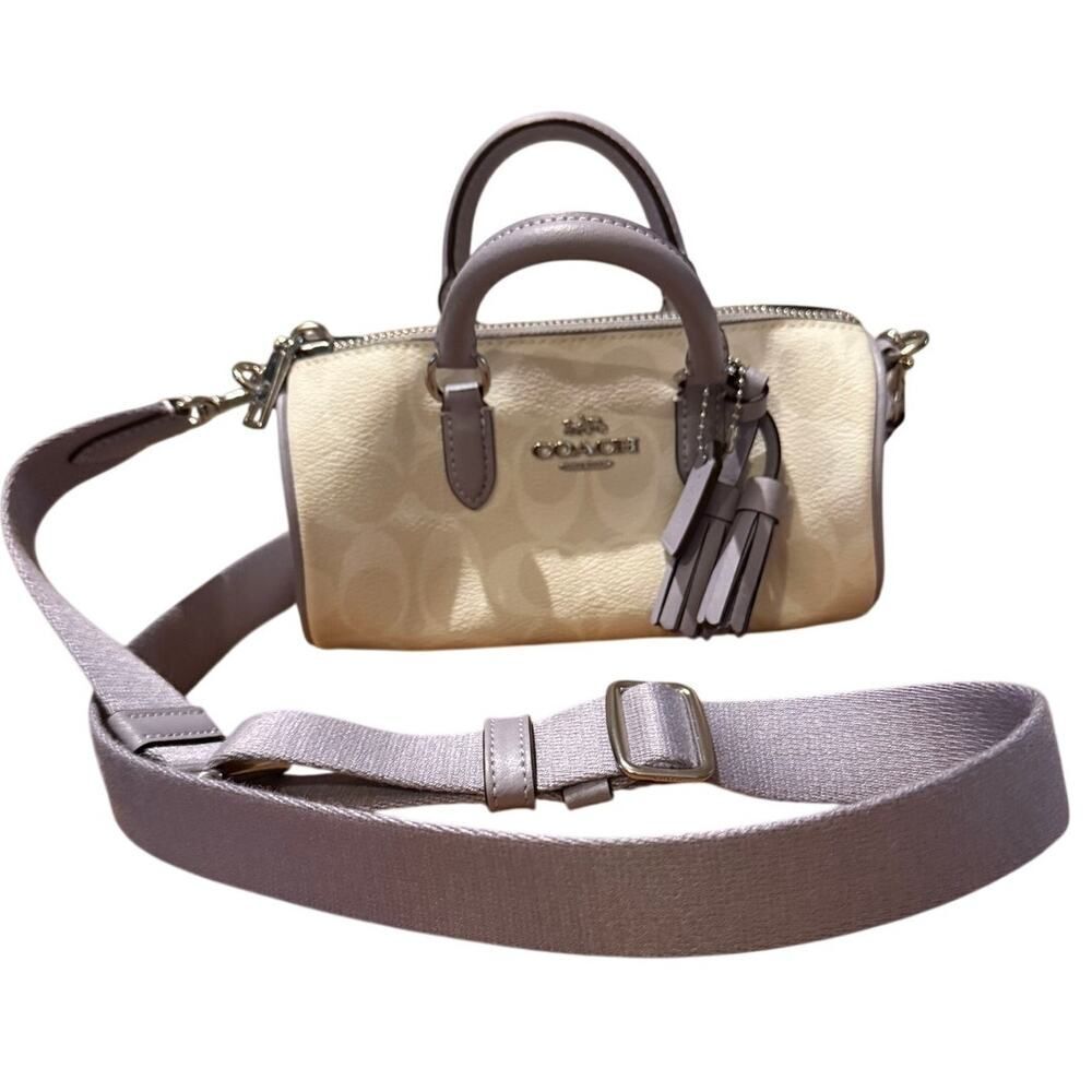 NWOT Coach Lacey Crossbody Signature Canvas Chalk Mist Purple - Picture 3 of 11